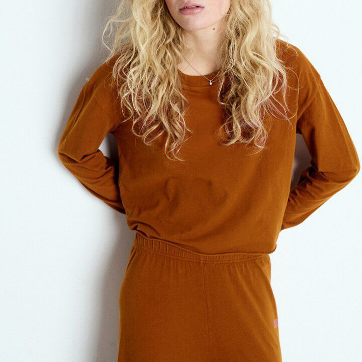 T-shirt met ronde hals en lange mouwen PYMAZ