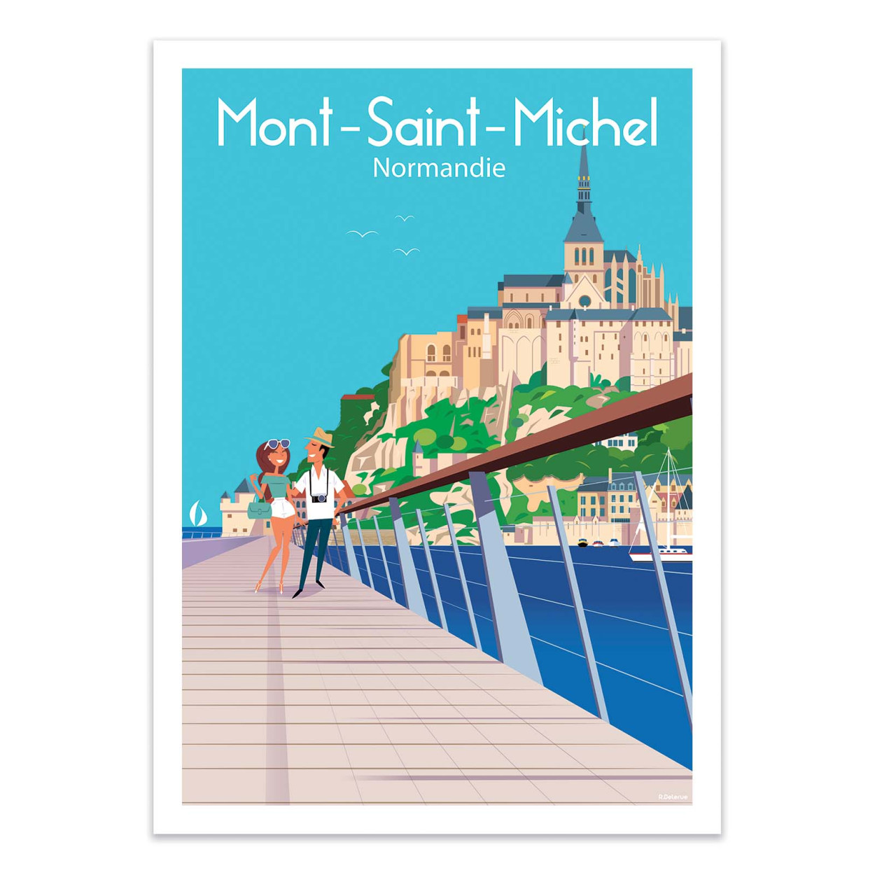 Affiche d'art - Mont Saint-Michel - Raphael Delerue, WALL EDITIONS