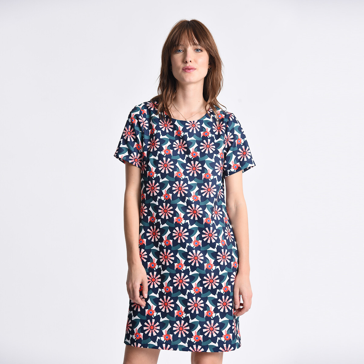 shift dress navy/pink Molly Bracken 
