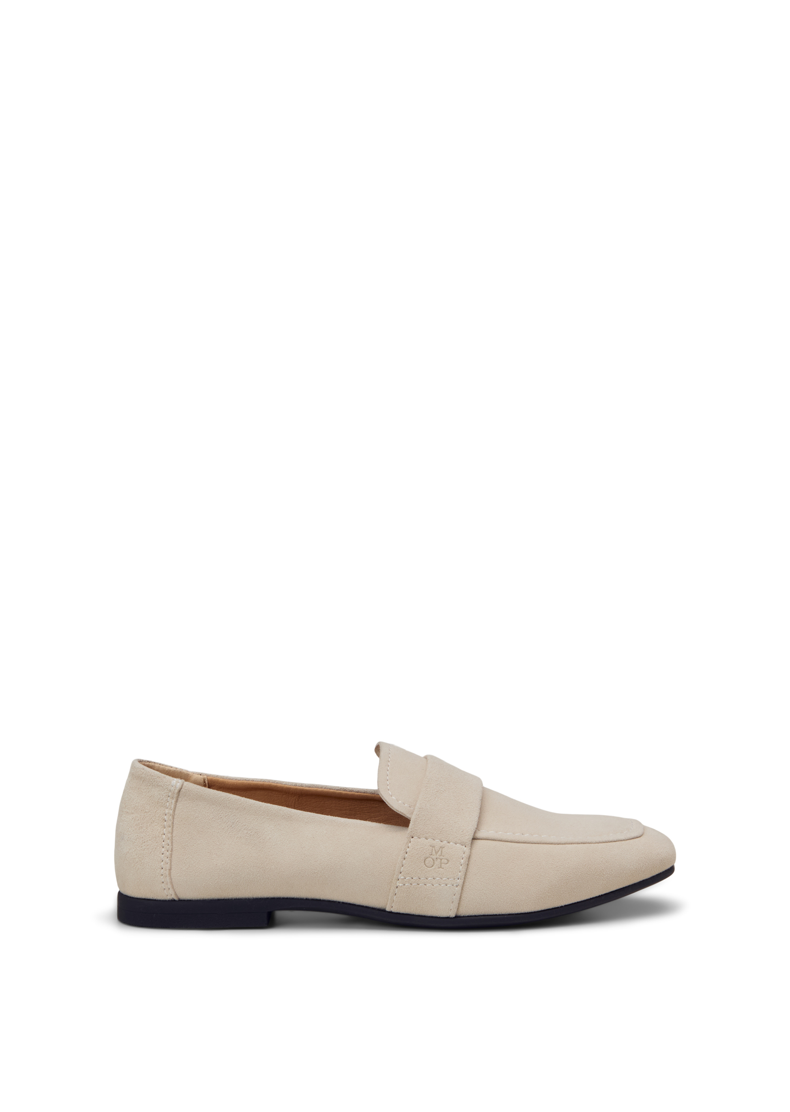 Loafer Modèle Safina en cuir de vachette velours doux, MARC O'POLO