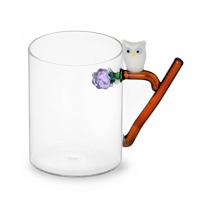 Mug verre hibou  FRUITS AND FLOWERS, ICHENDORF