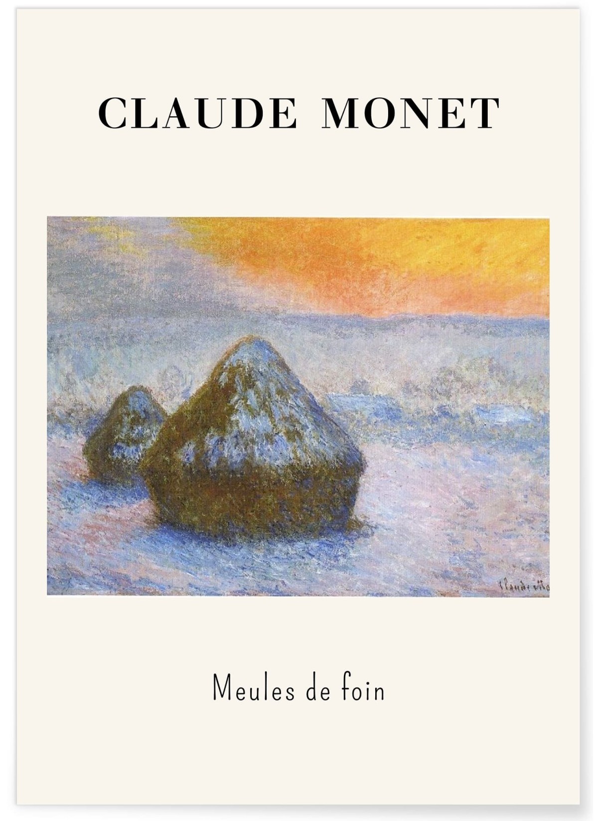 Affiche Claude Monet - Meules de Foin, L'AFFICHERIE