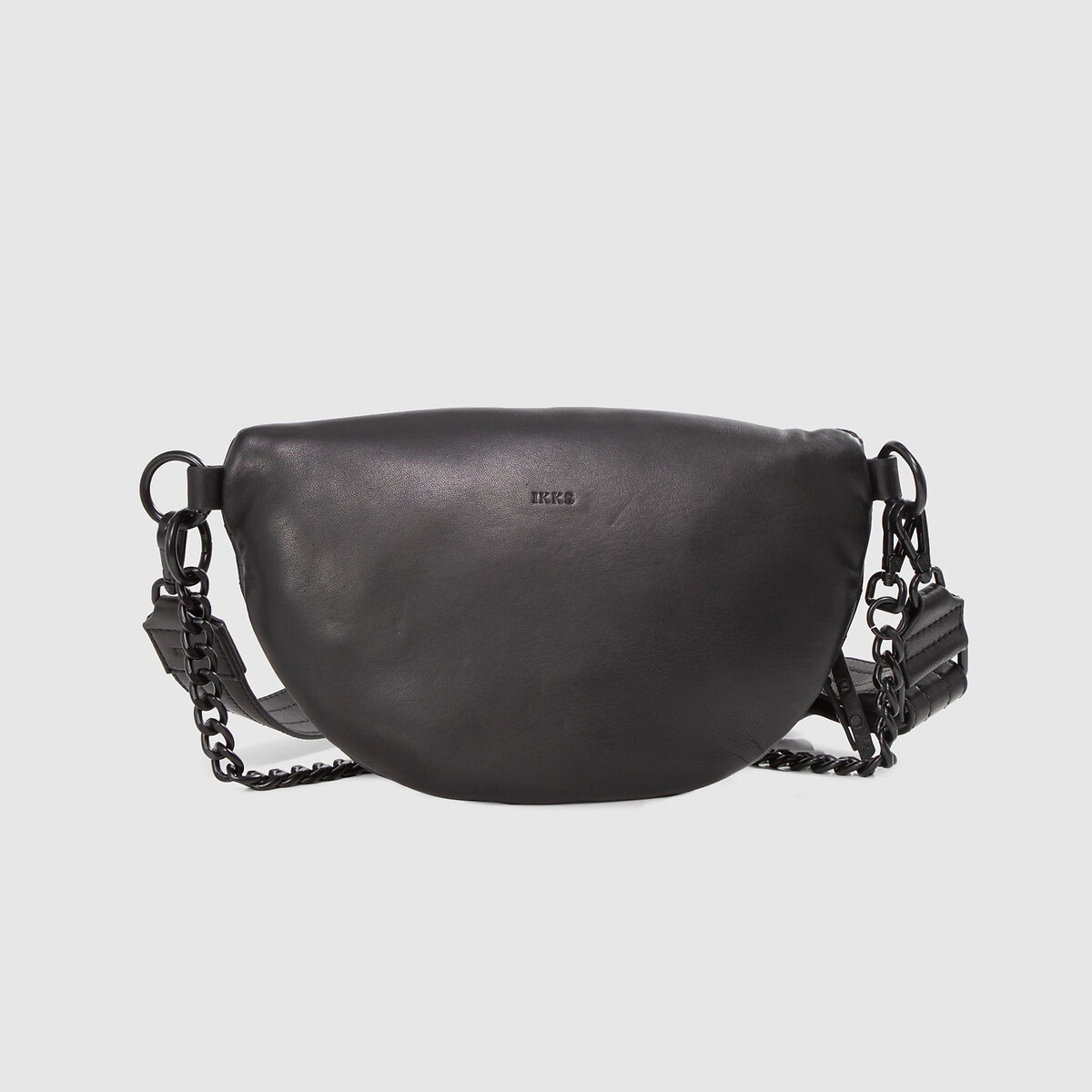 Sac banane en cuir matelassé the 1 noir Ikks | La Redoute