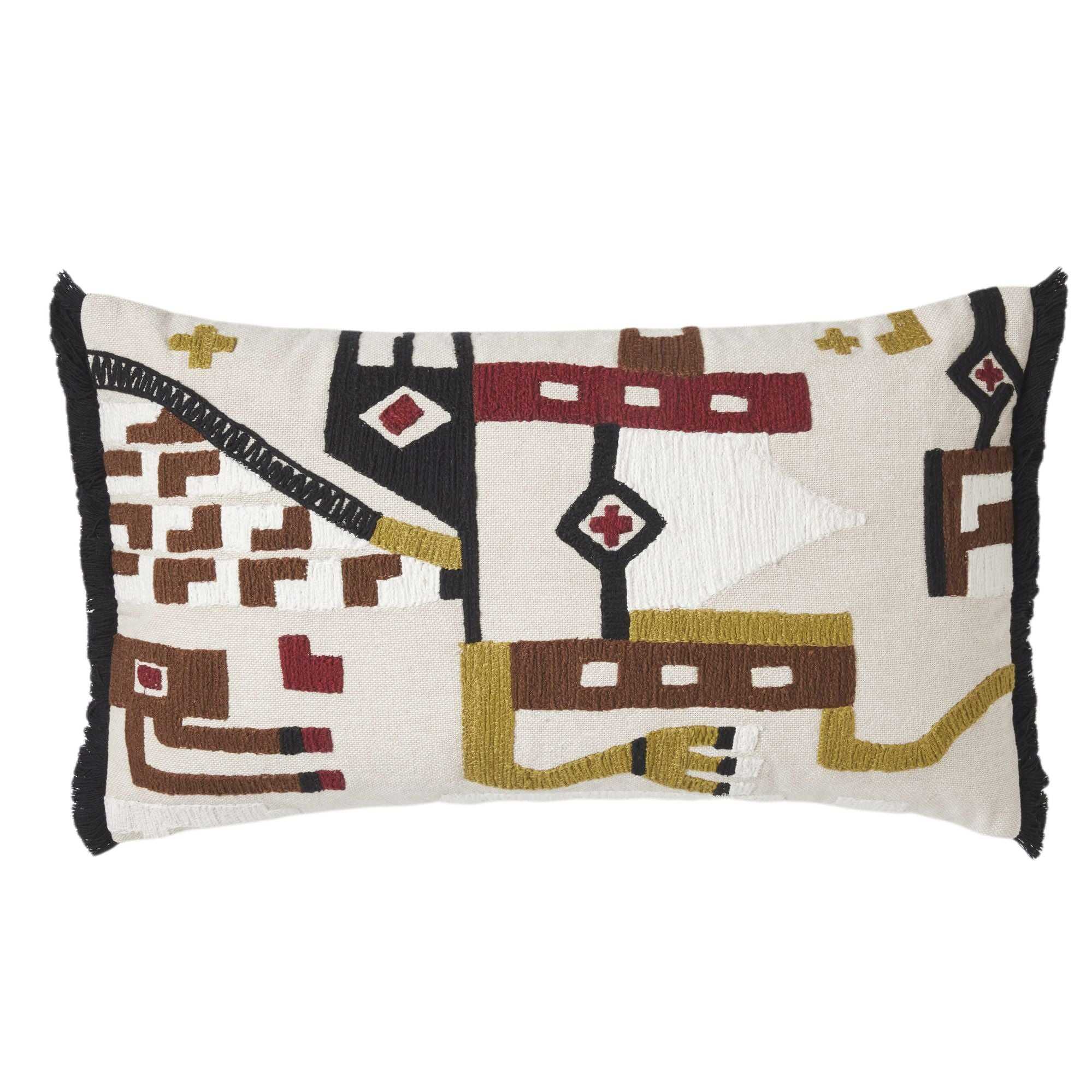 housse de coussin en Broderie de coton twisté HAZCAS, MADURA