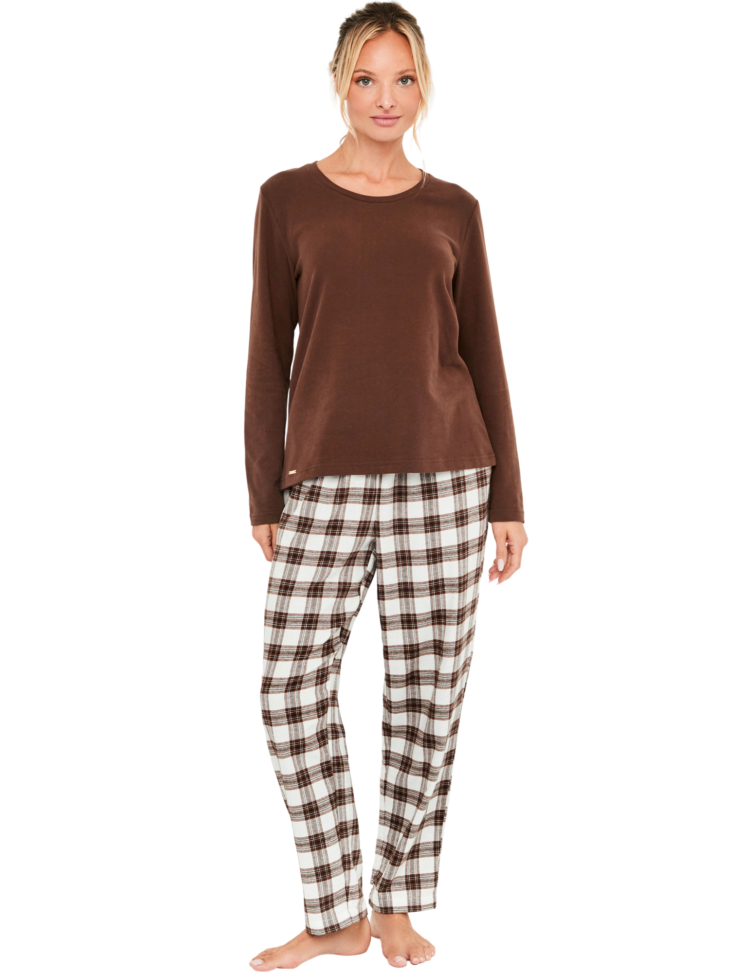 Pyjama pantalon top manches longues Classic Cocoa, SELMARK