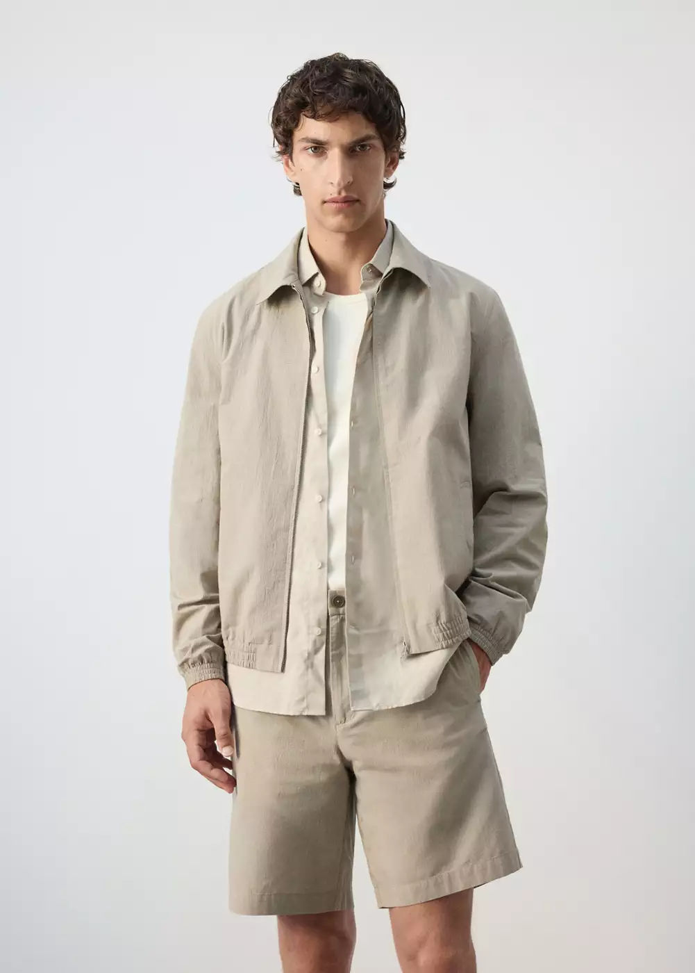 Veste à petits carreaux 100 % coton, MANGO MAN