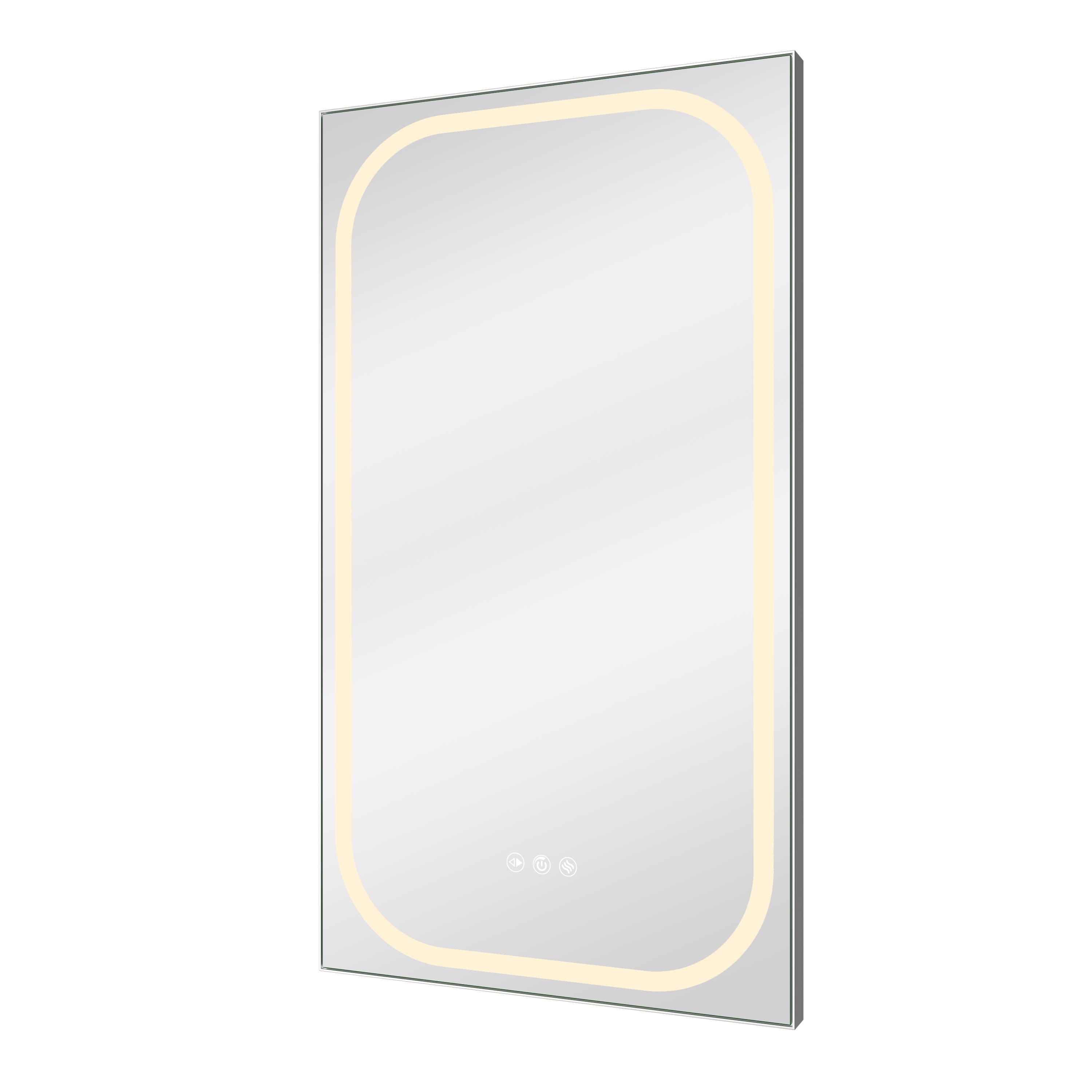 Miroir de salle de bain lumineux rectangulaire vertical XS, REMIX, SENSEA