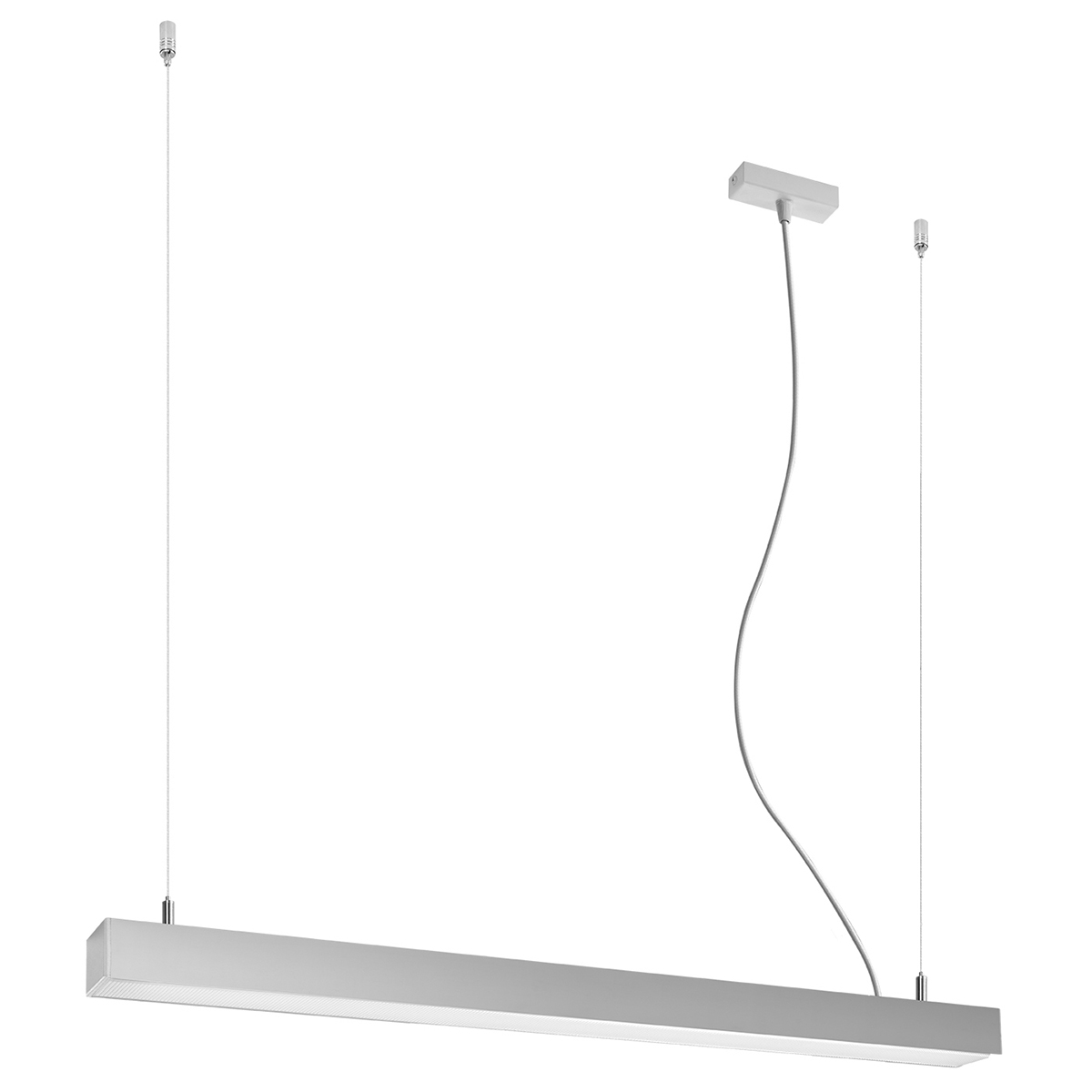 Suspension Aluminium Gris LED 1 Pinne, EDEN