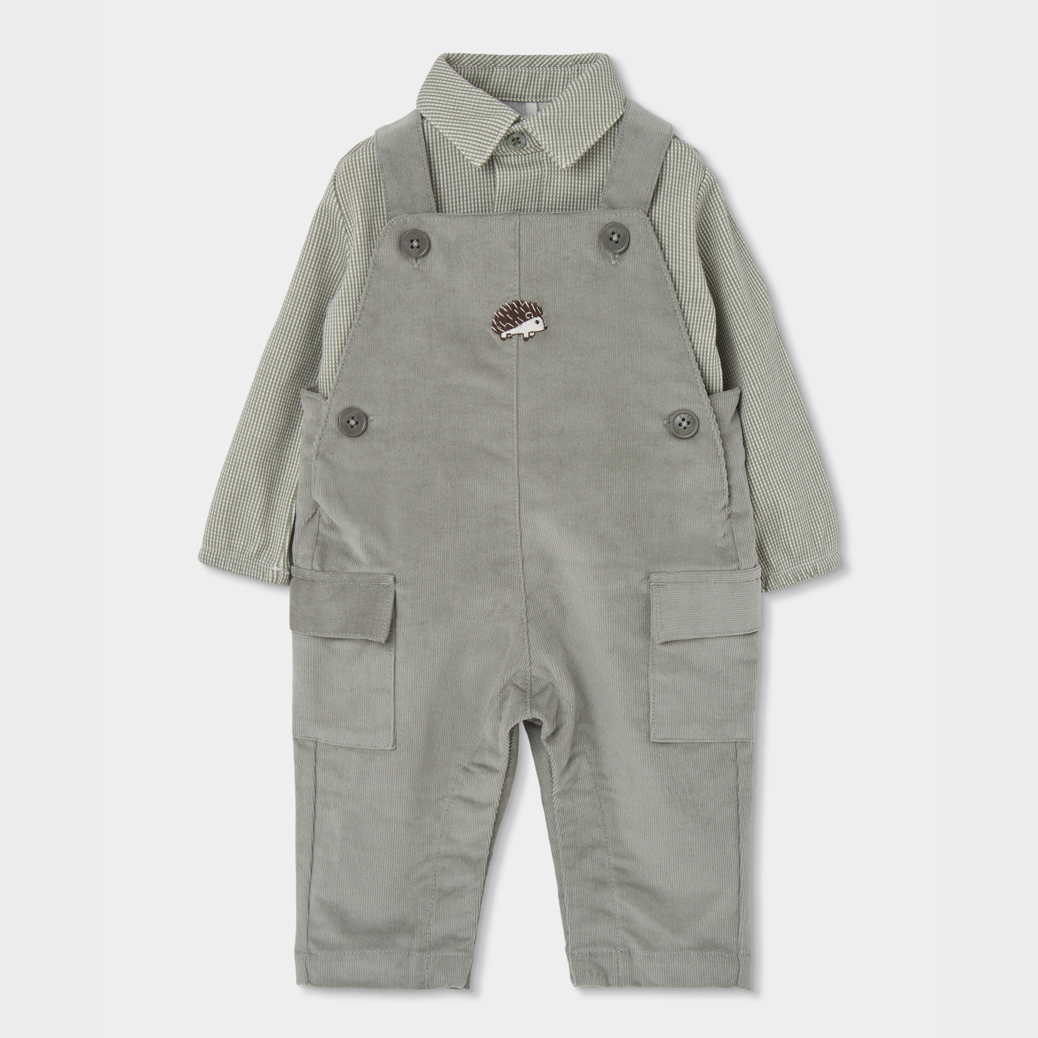 Ensemble bébé maille avec broderie hérisson, BOBOLI