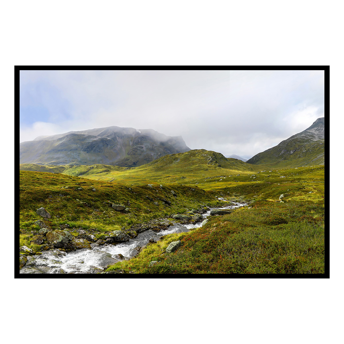 Affiche encadrée Paysage aérien hivernal, HEXOA