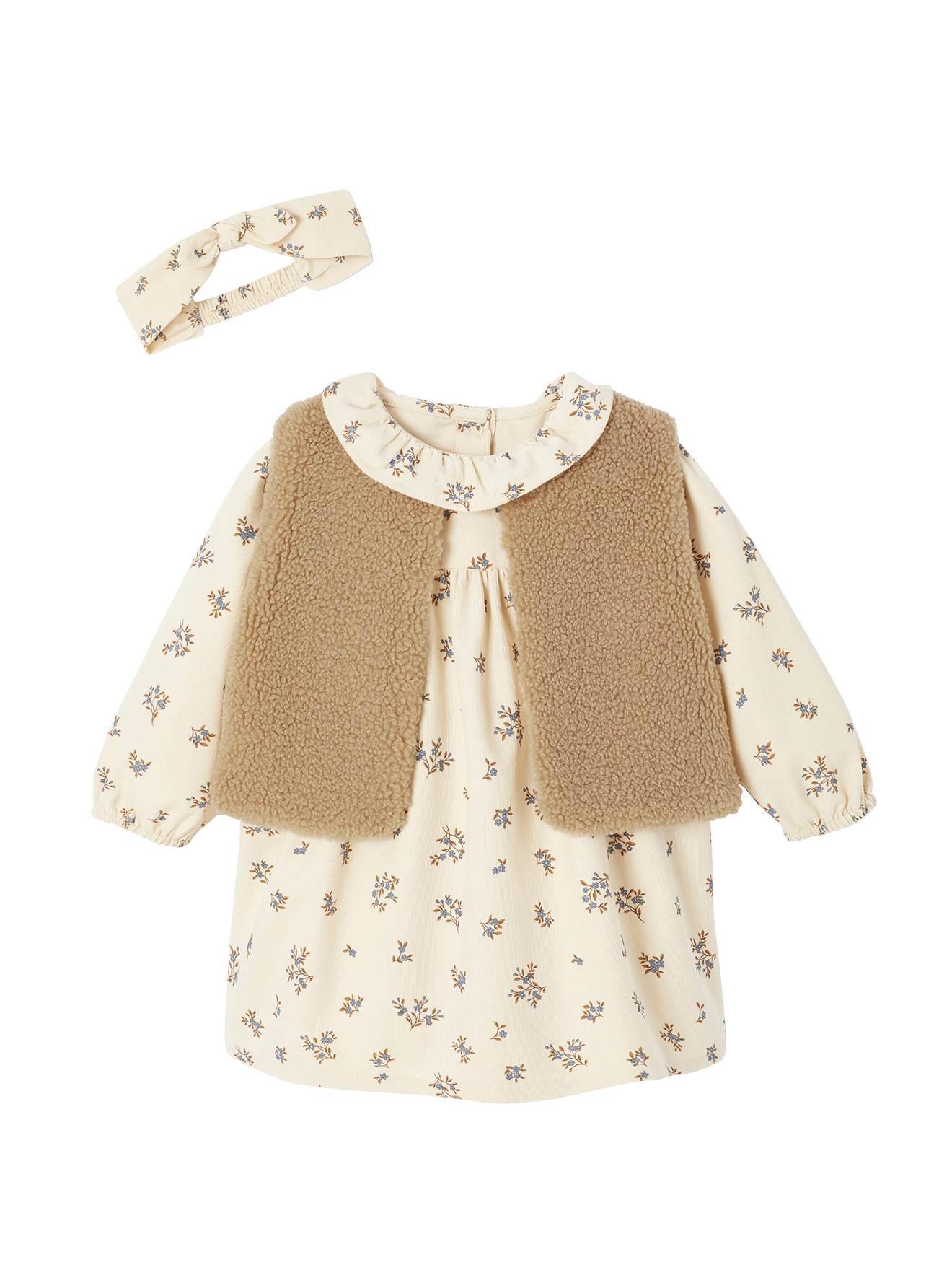 Coffret robe + gilet + bandeau, VERTBAUDET