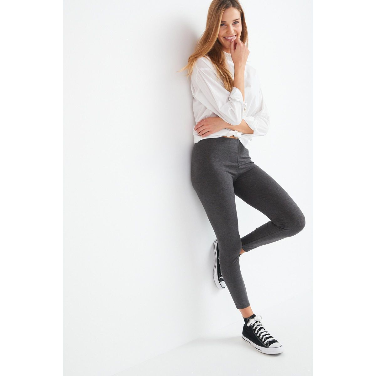 Leggings Pantalon Femme Zara Taille M Viscose Élasthanne Épaisse