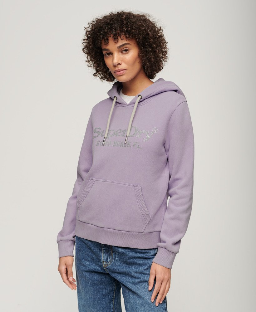 Sweat à capuche à logo métallisé Venue, SUPERDRY