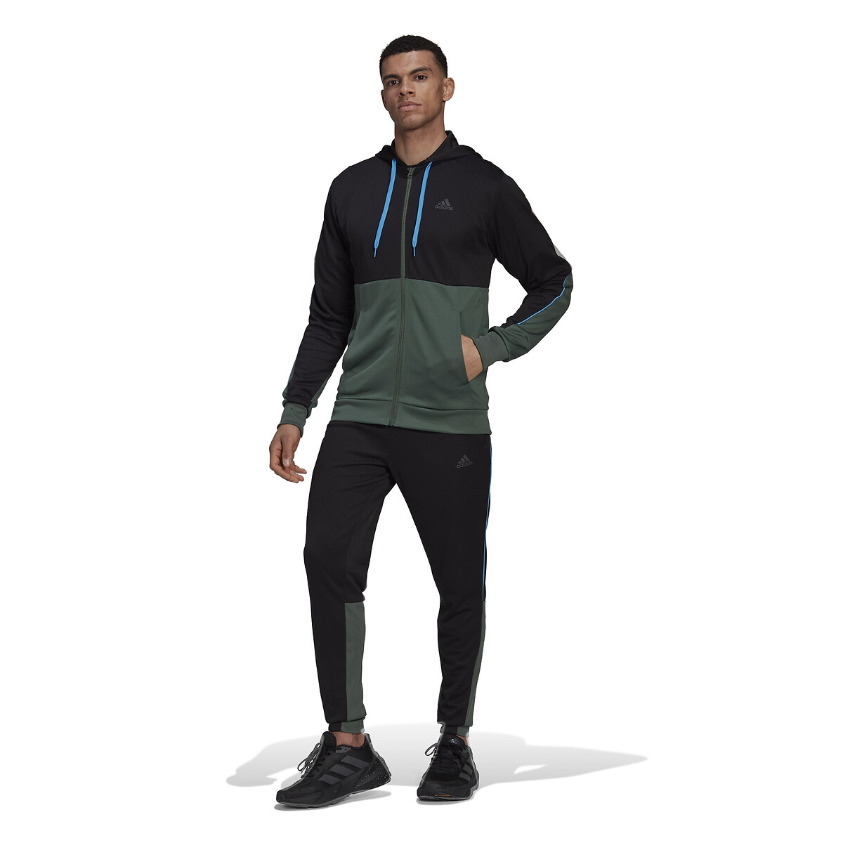 Grey and green adidas on sale tracksuit