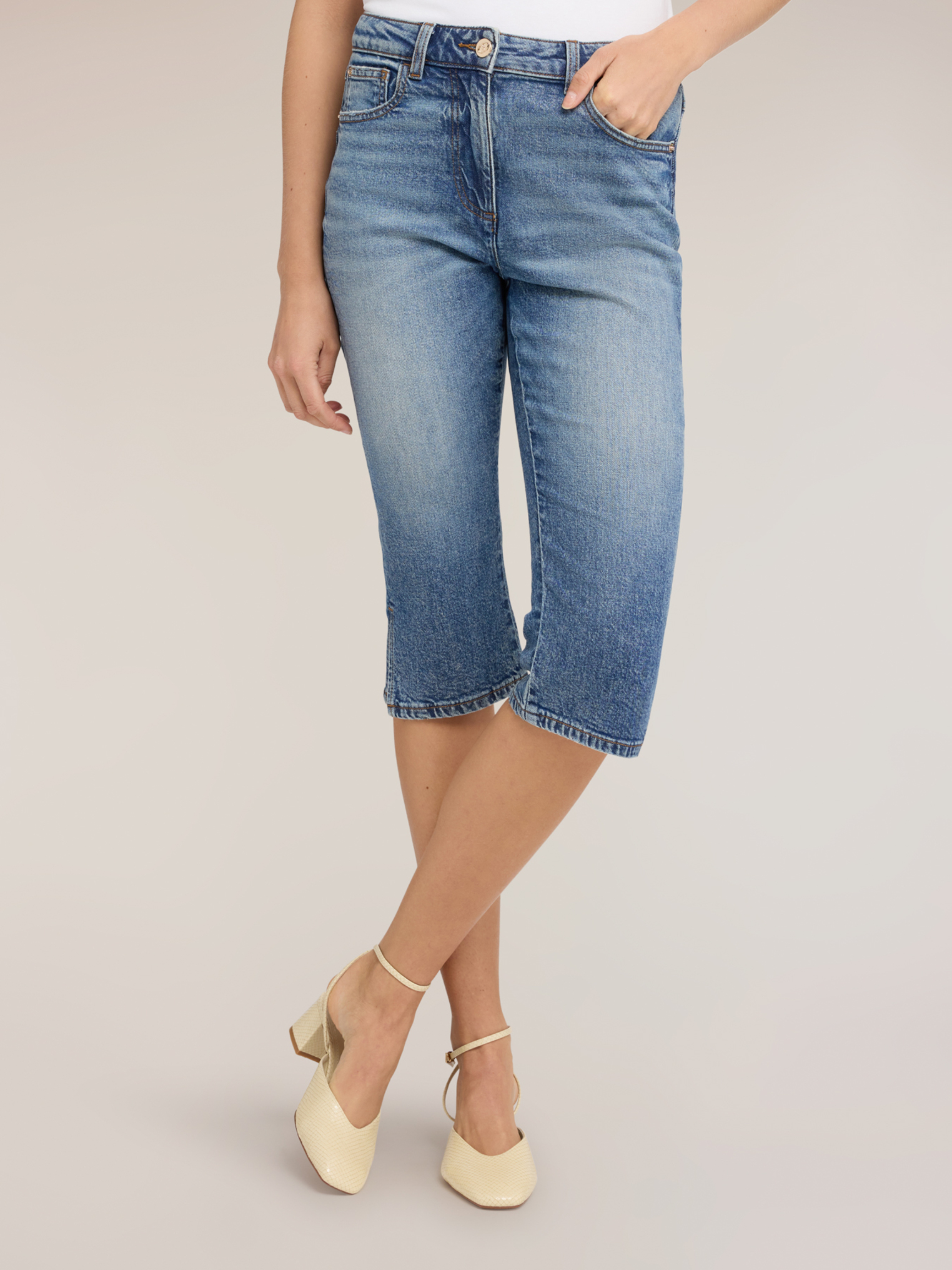 Jean capri avec fente, MOTIVI