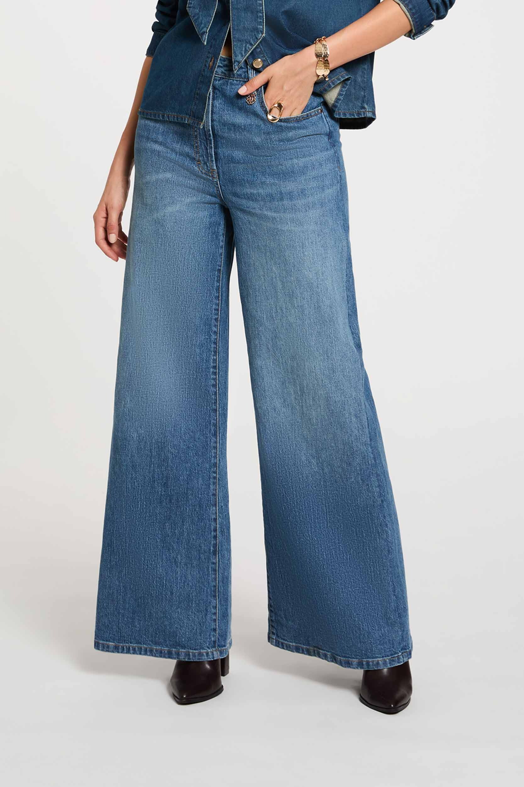 Jean large taille haute, MORGAN