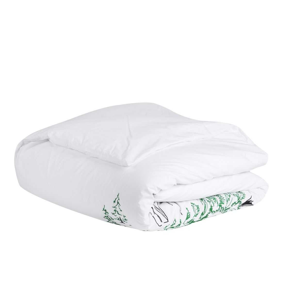 Achat Housse de couette imprimée en percale de coton BIO, AQUARELLE -  200x200 - Terracotta en gros