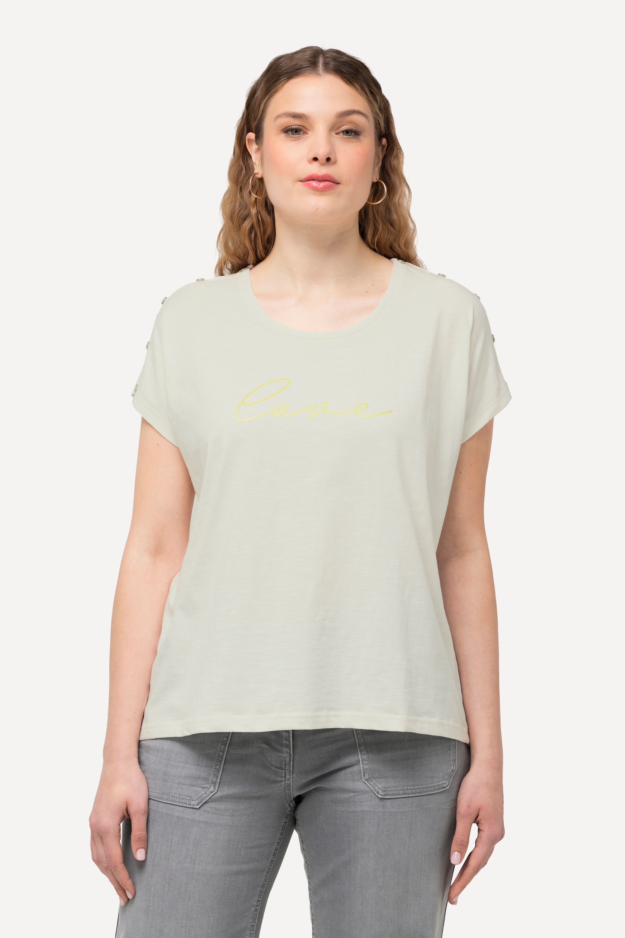 T-shirt oversized, imprimé Love. Col rond, ULLA POPKEN