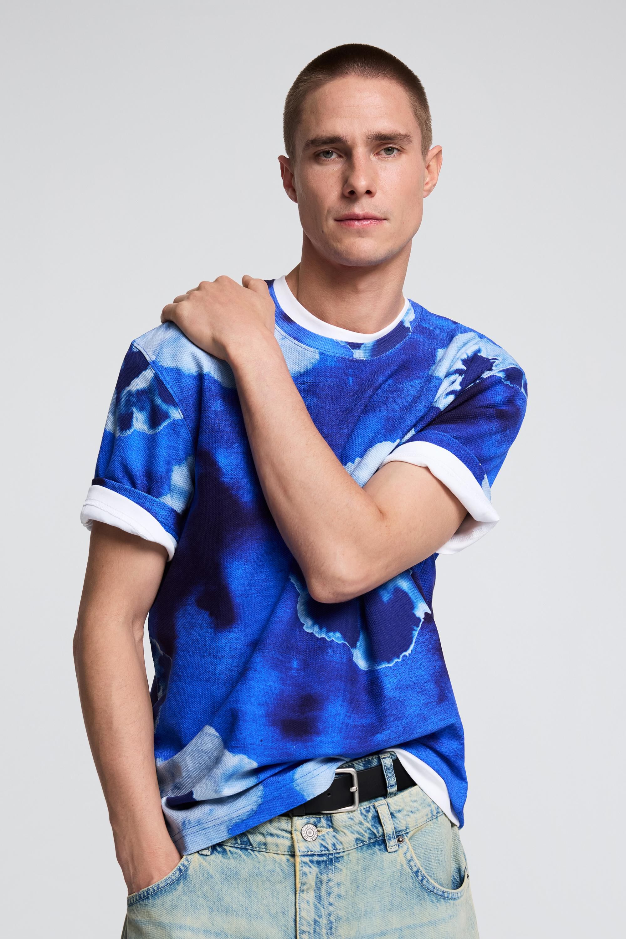 T-shirt tie and dye à fleurs, DESIGUAL