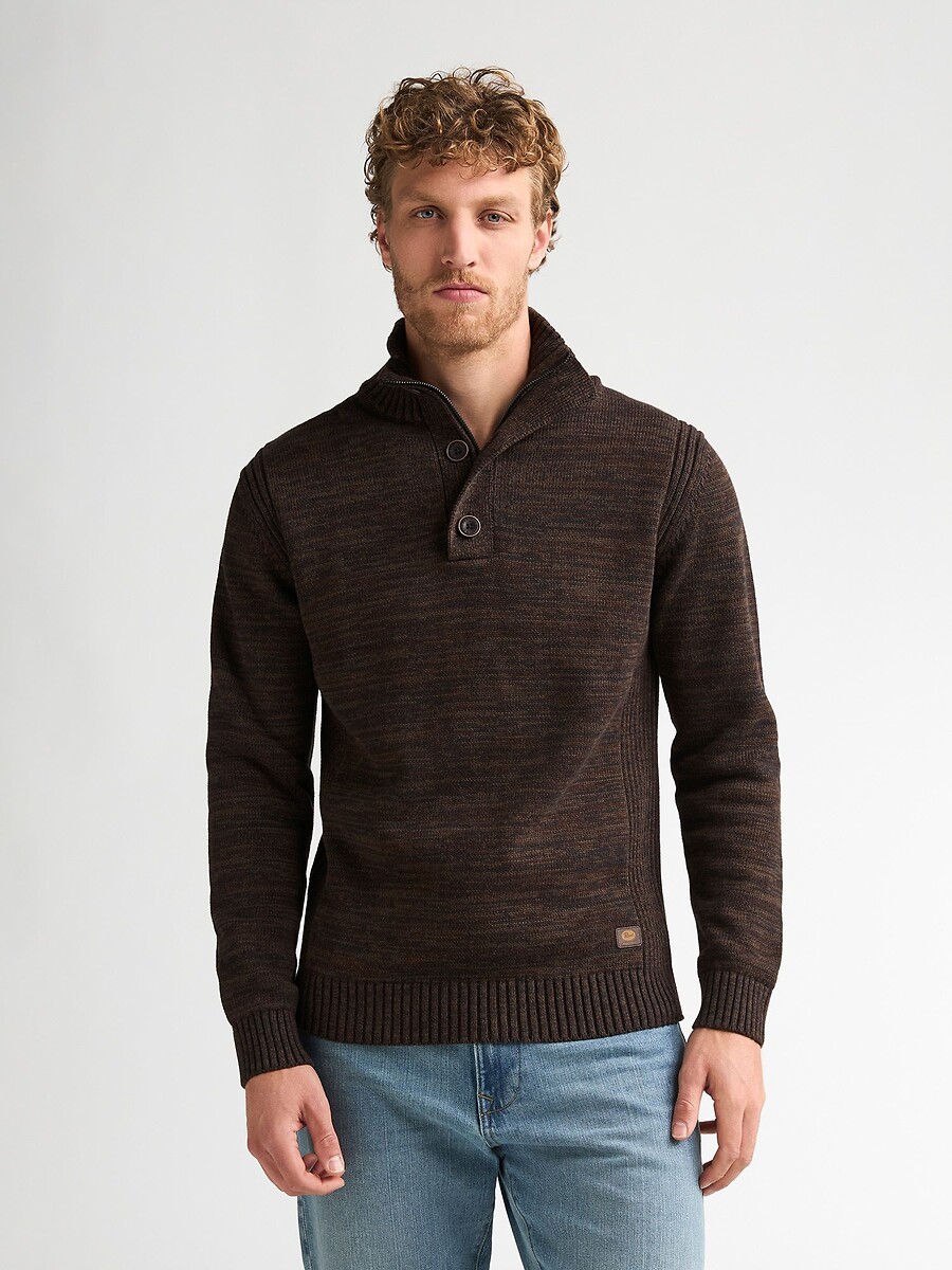 Pull col montant boutonné, PETROL INDUSTRIES