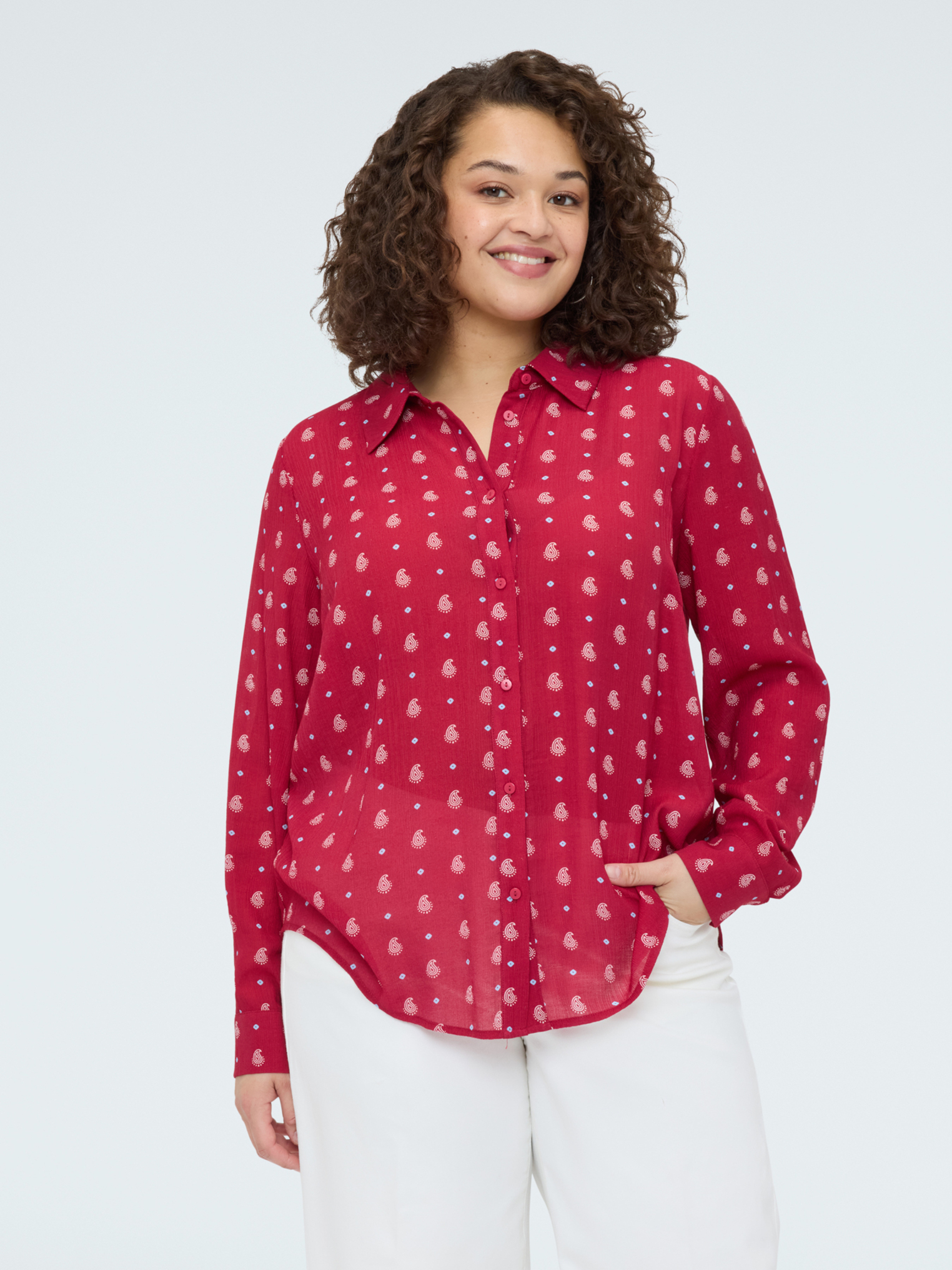 Chemise imprimé micro paisley, FIORELLA RUBINO