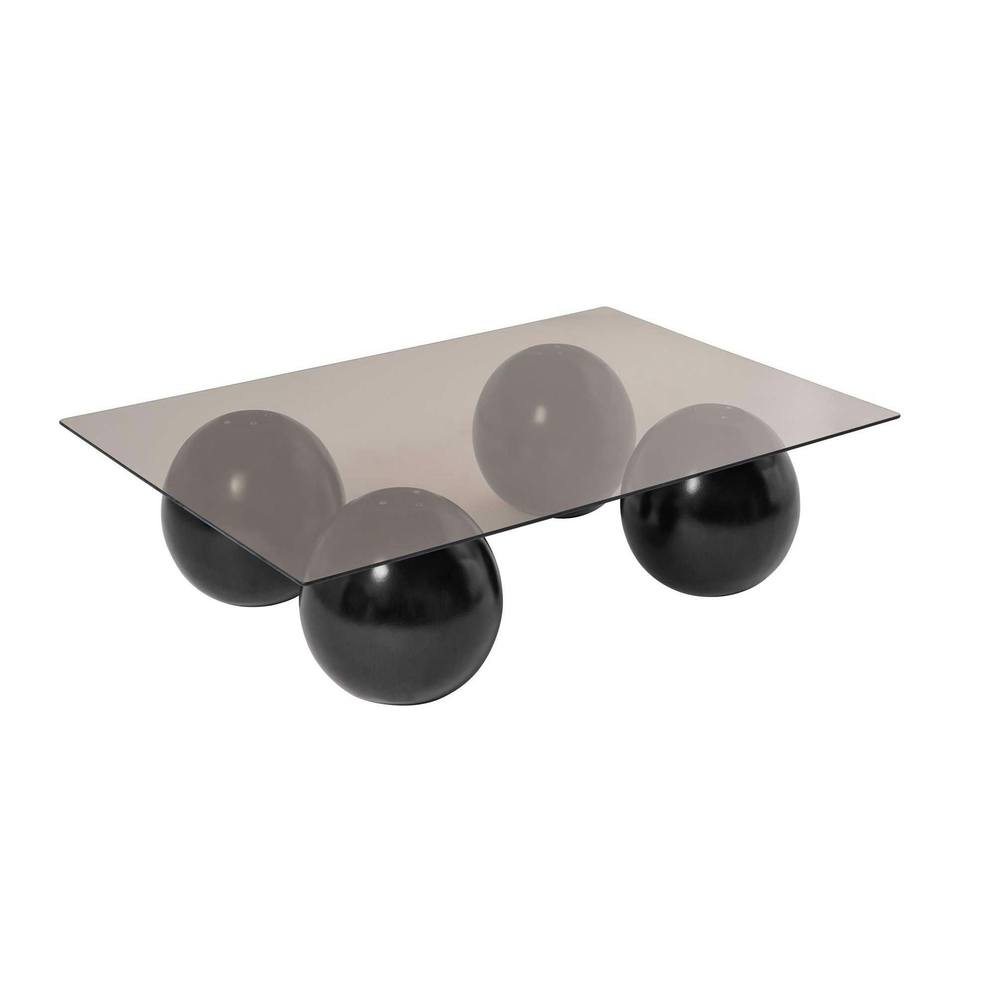 Table basse en verre 4 pieds boule KOCHI, PIER IMPORT