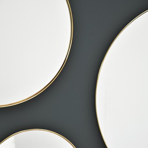 Miroir Décoratif Mural design italien Circles, décoré à la main