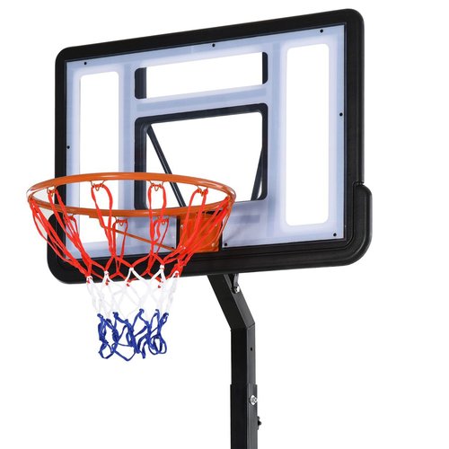 HOMCOM Panier de basketball sur pied avec roulettes hauteur