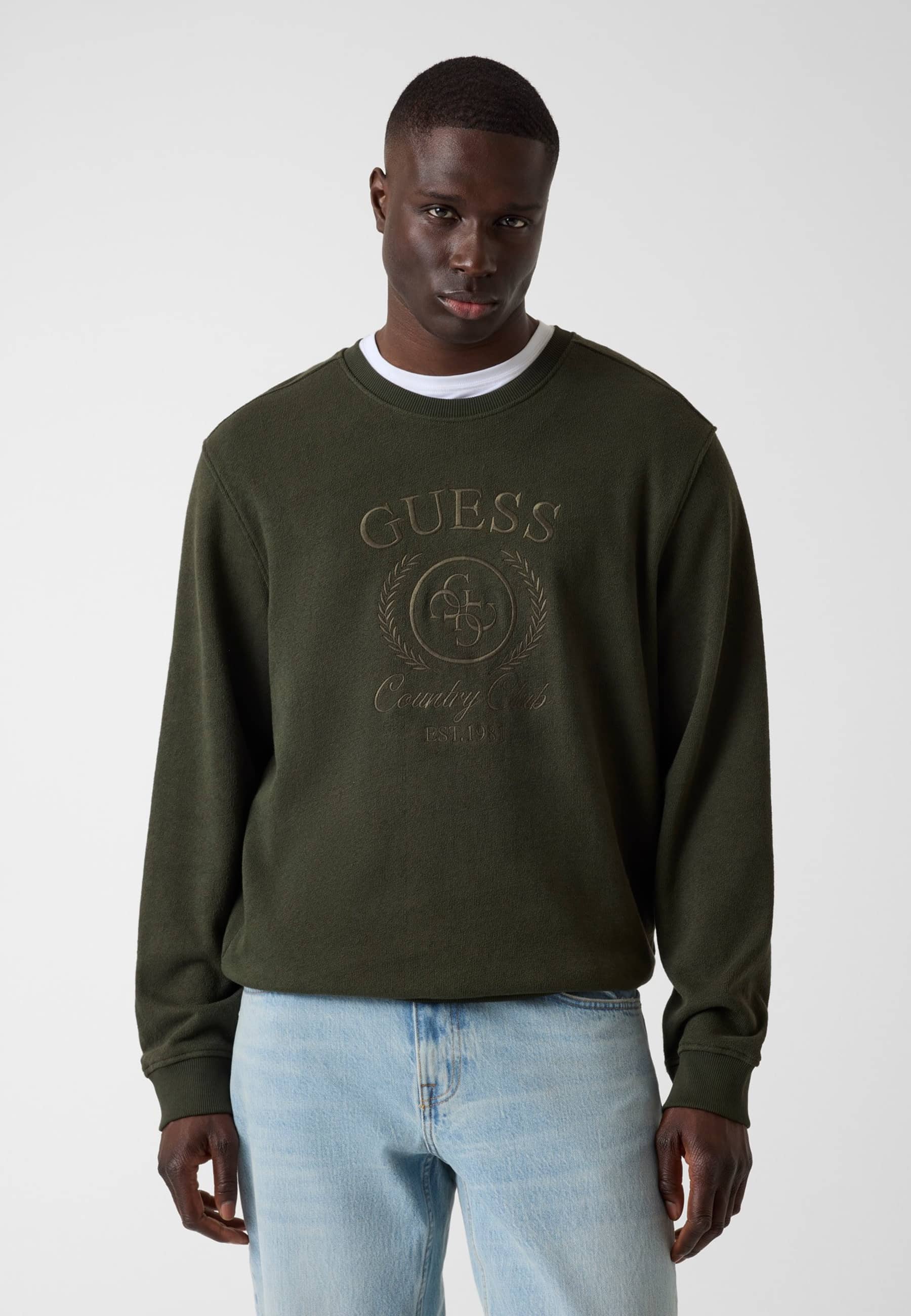 Sweatshirt Avec Logo Brodé, GUESS