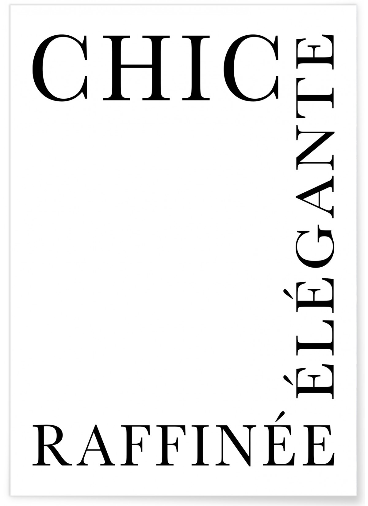 Affiche Chic, Élégante, Raffinée, L'AFFICHERIE