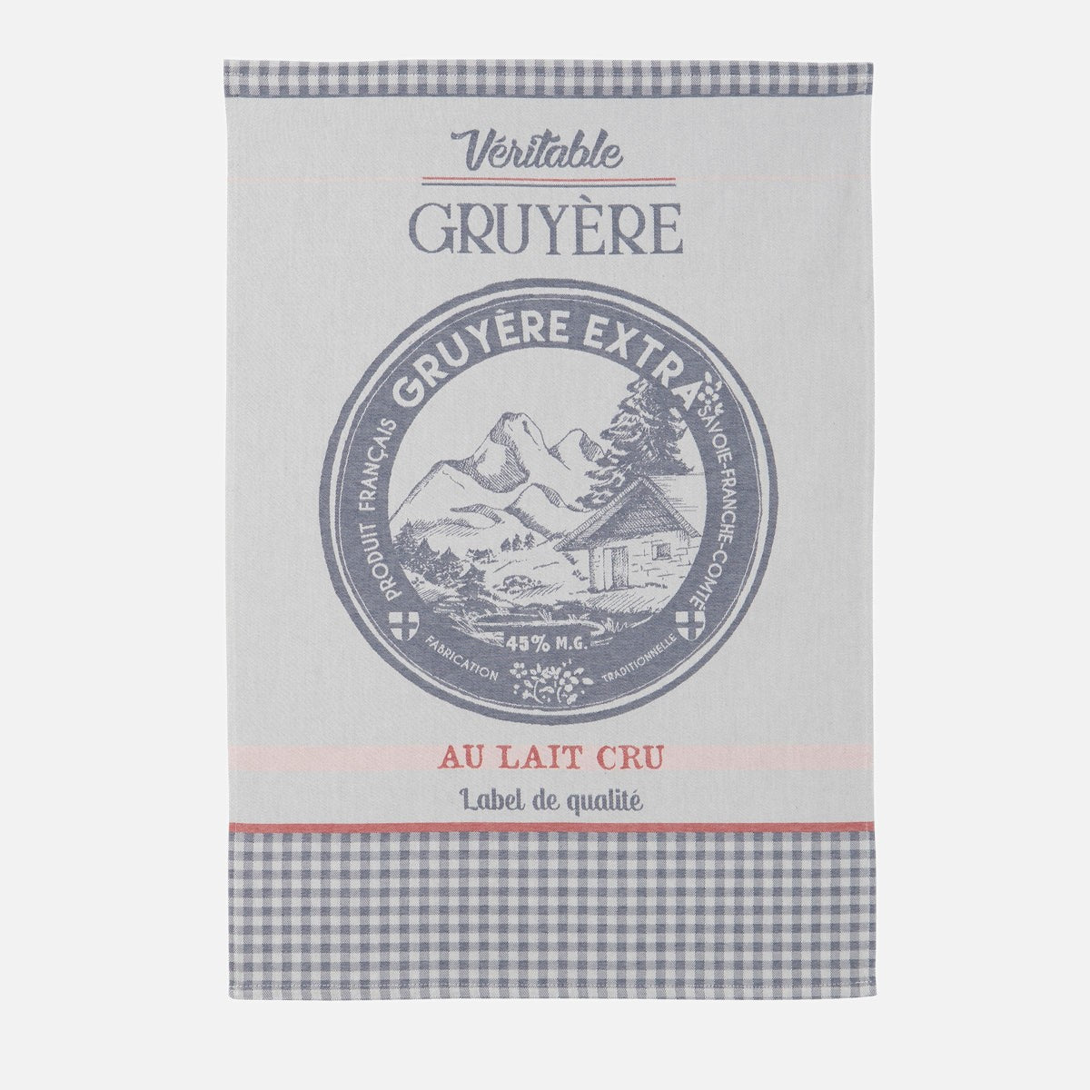 Torchon jacquard en coton VÉRITABLE GRUYÈRE, COUCKE