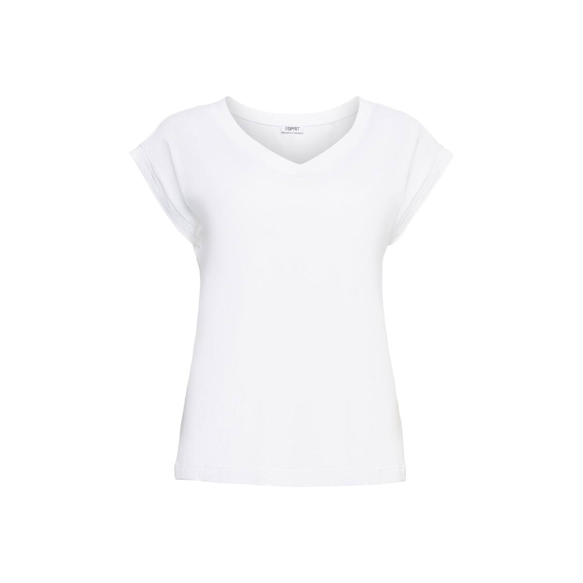 T-shirt met korte mouwen en V-hals in de sale-ESPRIT 1