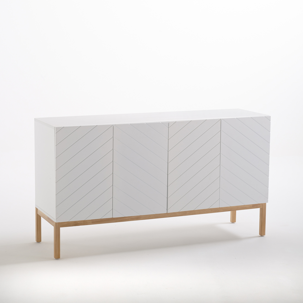 Product photograph of Plato Scandi-style 4-door Sideboard from La Redoute UK