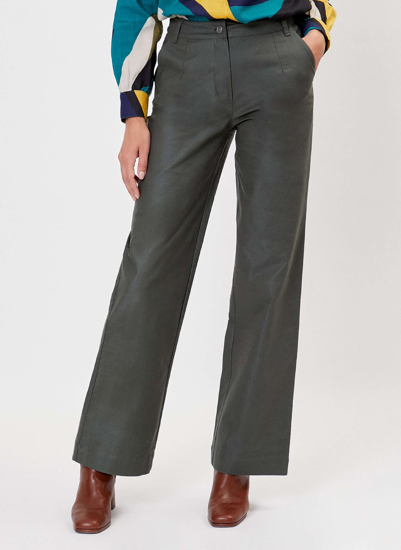 Pantalon large toile de coton bio ERNST, LA FIANCÉE
