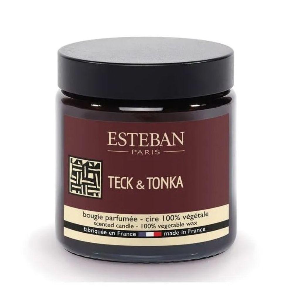 Parfum d'intérieur - Bougie parfumée pommadier Teck & Tonka 90g, ESTEBAN