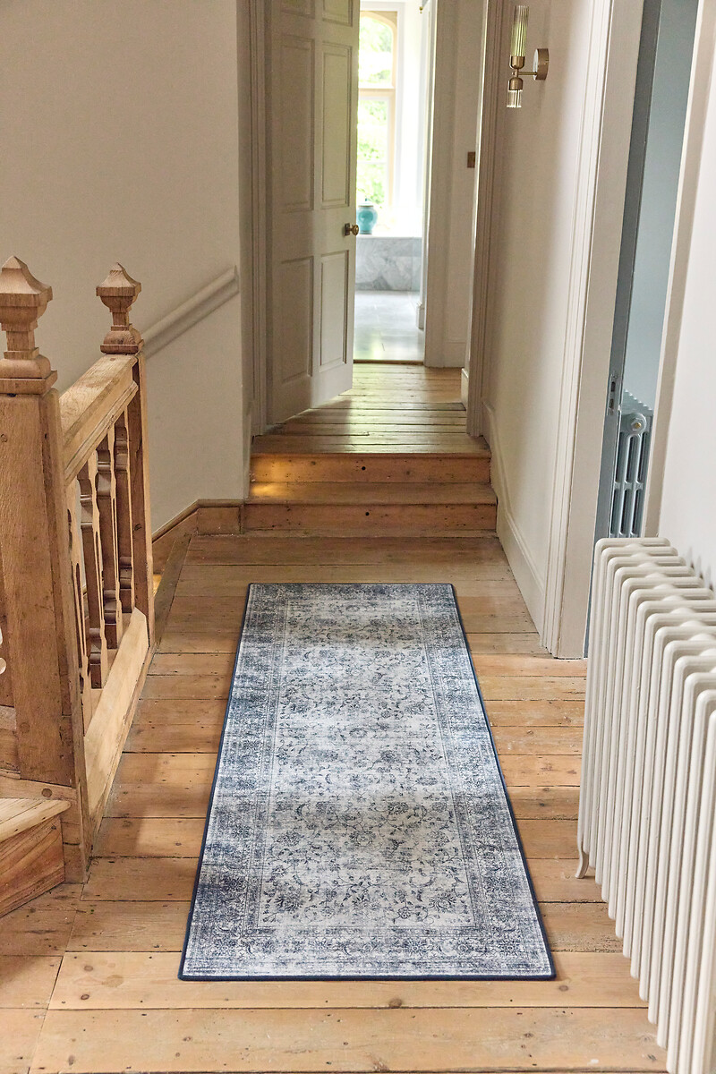 Traditional Bordered Eco-Washable Runner Rug, HUG RUG