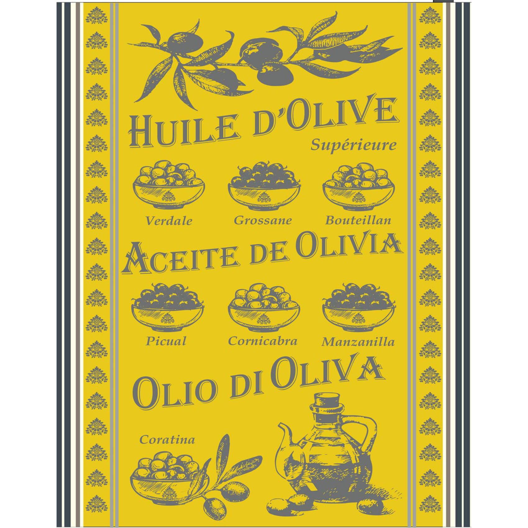 Torchon en coton huile d’olive, SUD ETOFFE