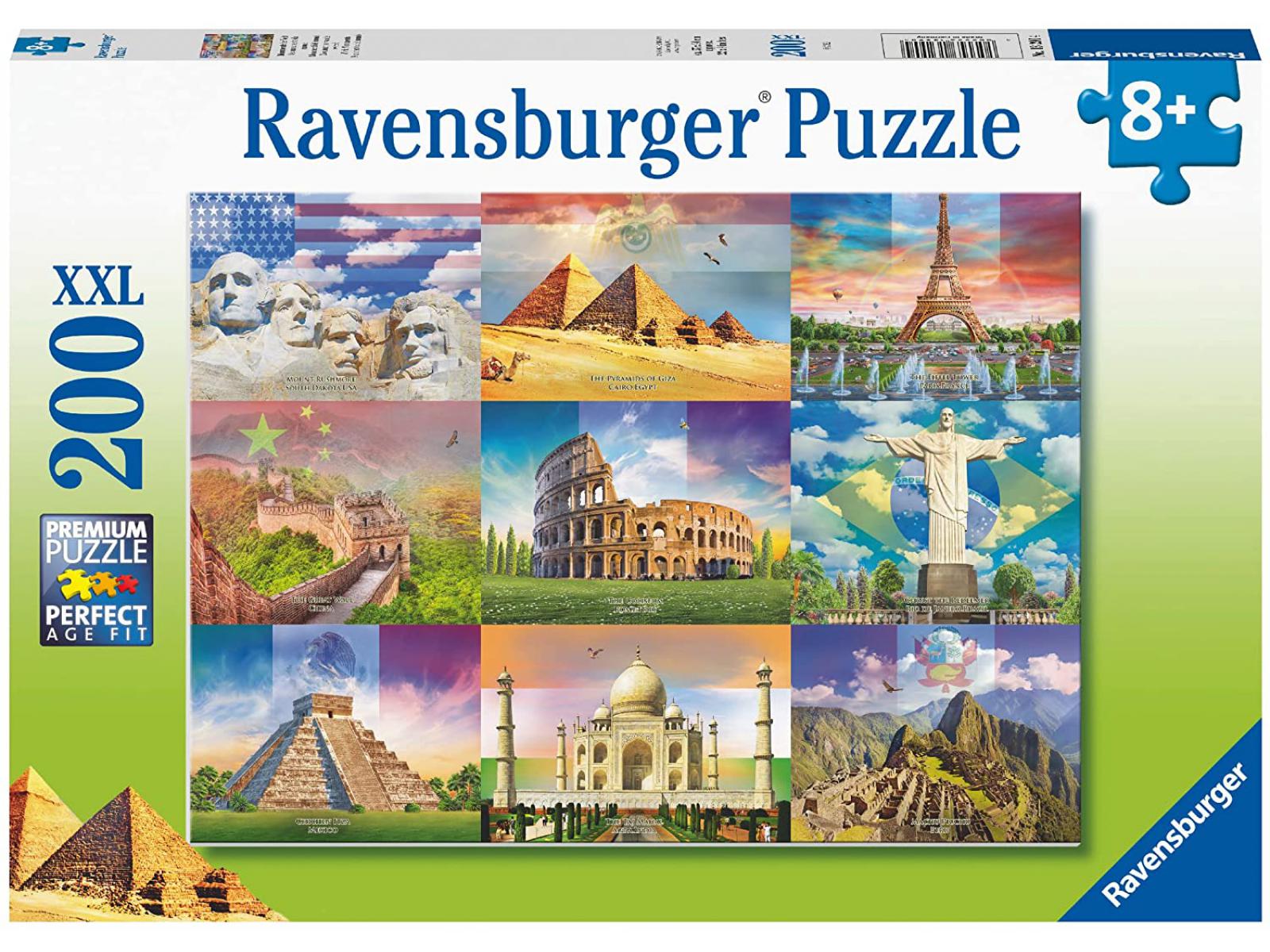 Puzzle 200 pièces XXL - Les monuments du monde, RAVENSBURGER