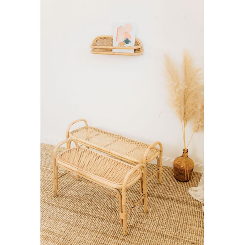 Bout de lit - Banc en rotin et cannage - EN STOCK - Saudara Collections