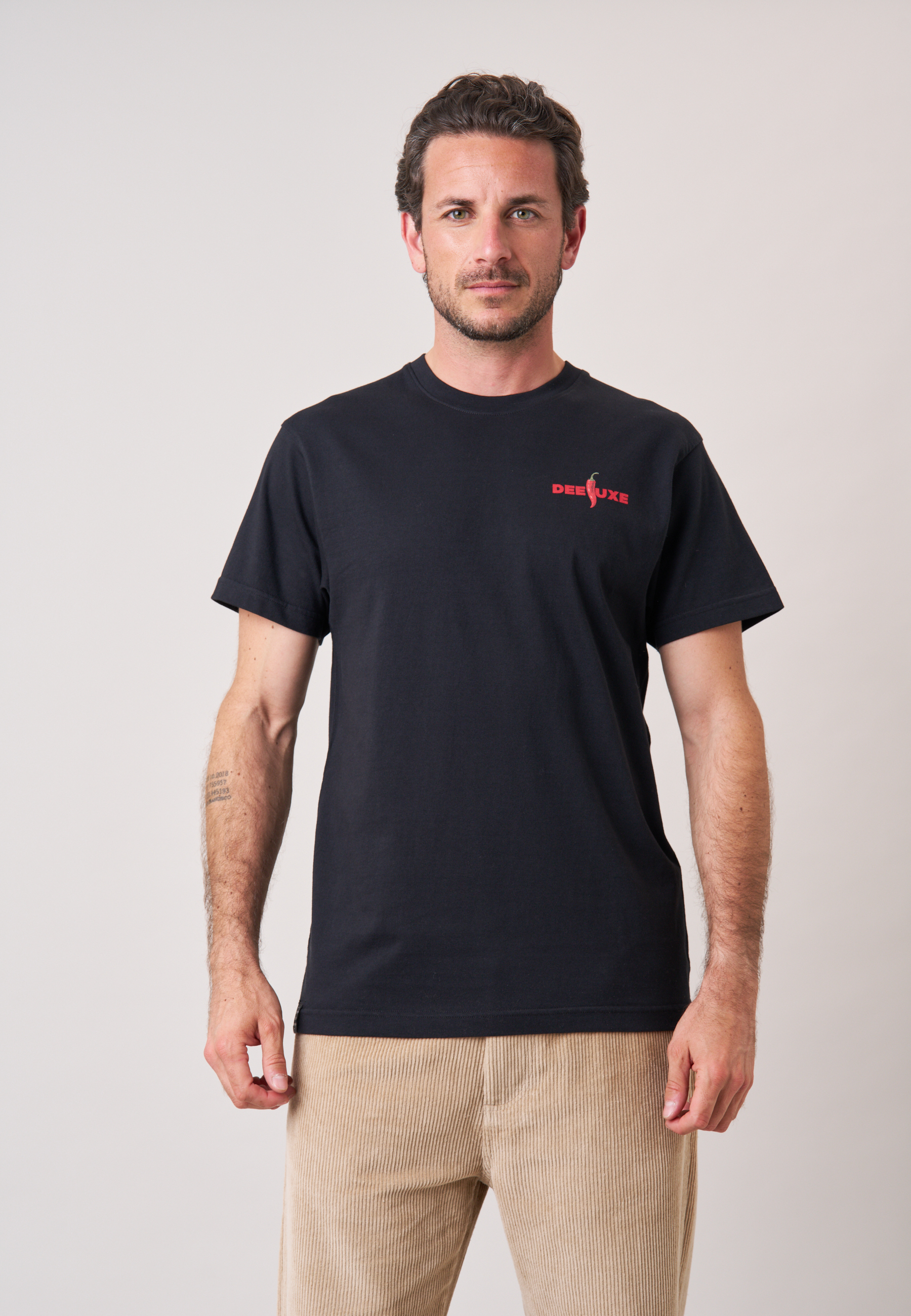 T-shirt loose homme en coton imprimé piment SPICY, DEELUXE