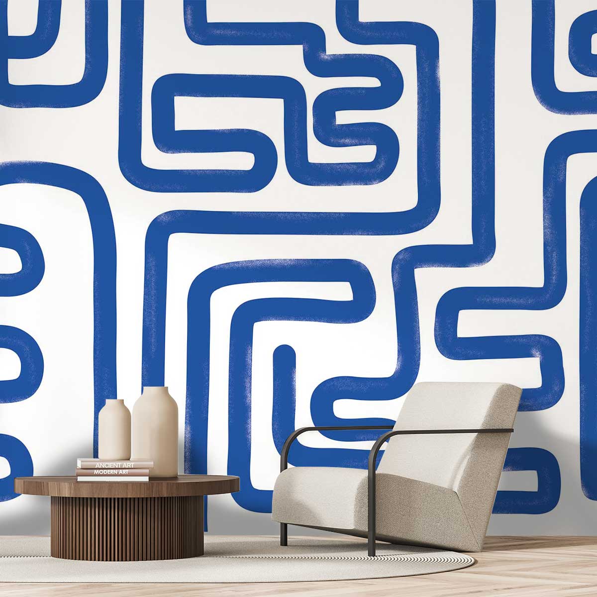 Papier peint bleu, HEXOA