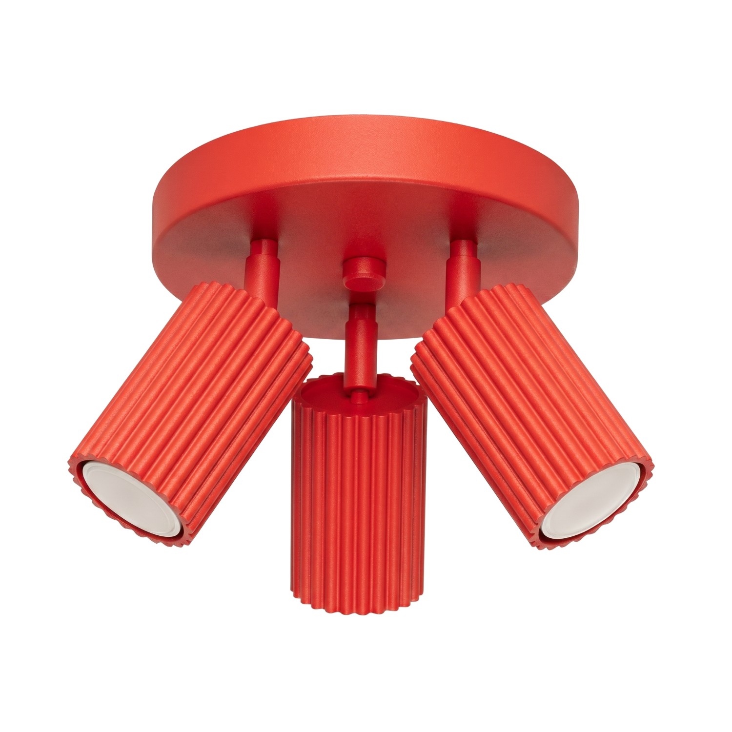 Plafonnier Aluminium Rouge GU10 3 KARBON, EDEN