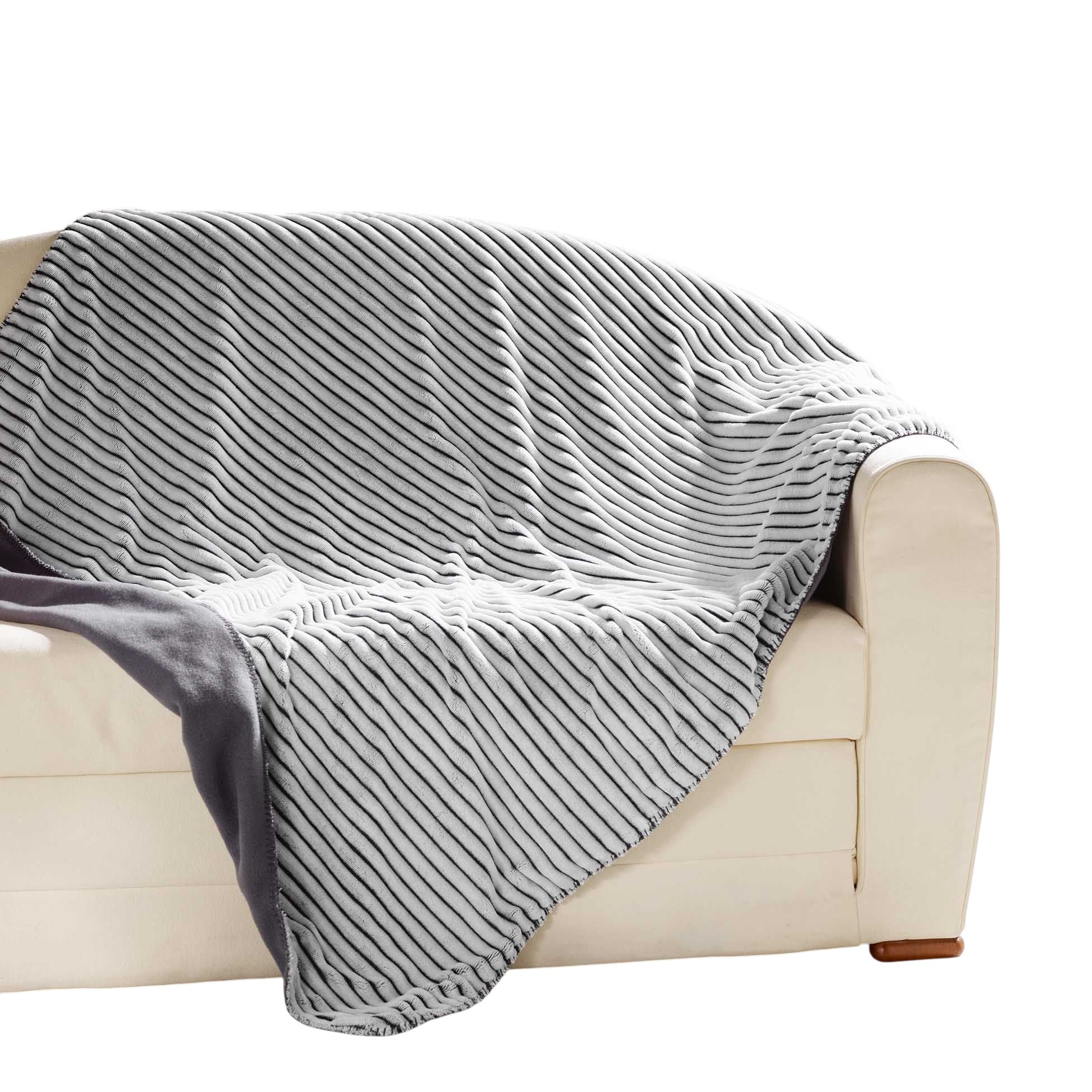 Plaid Couverture Flanelle Jacquard Yolan 180 x 220 cm, EDEN