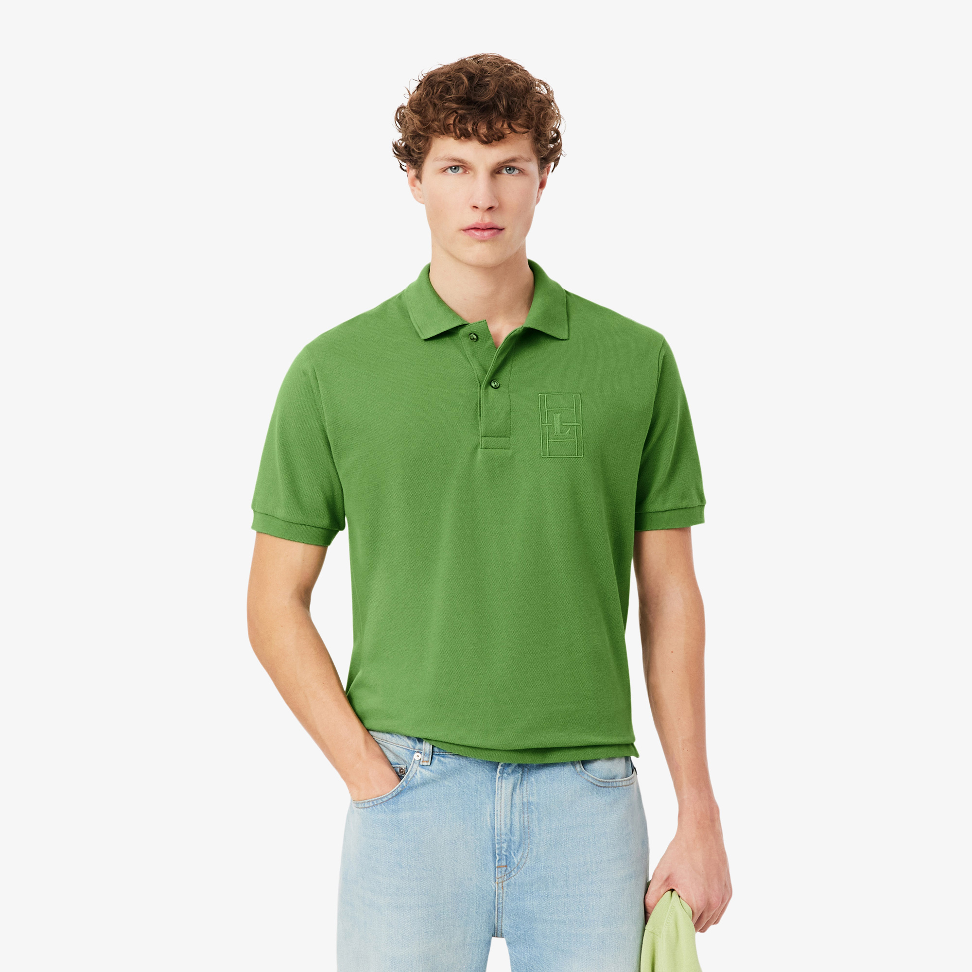 Polo classic fit Petit Piqué broderie, LACOSTE