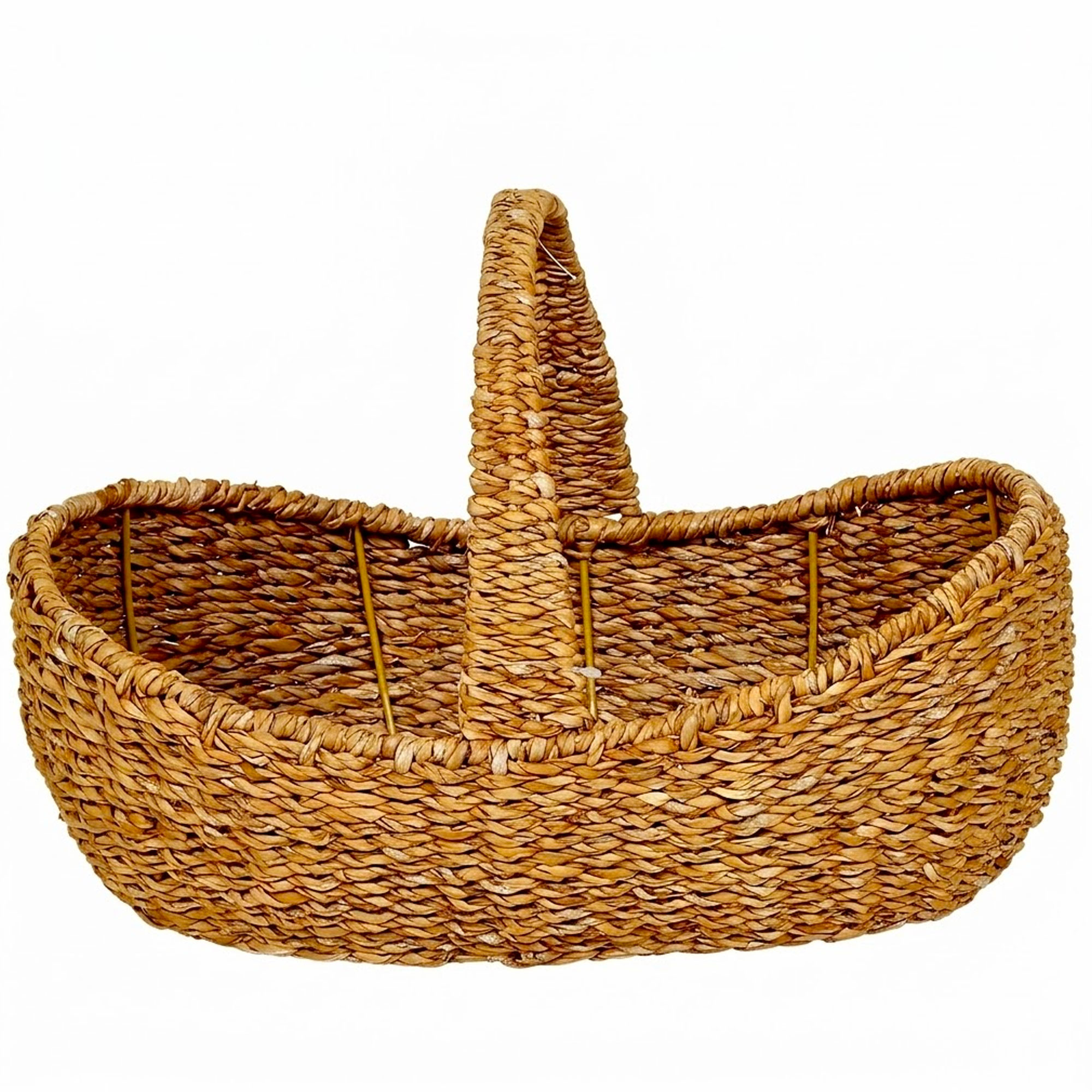 Panier à récolte en jacinthe d'eau tressée 40x25x15cm, WADIGA