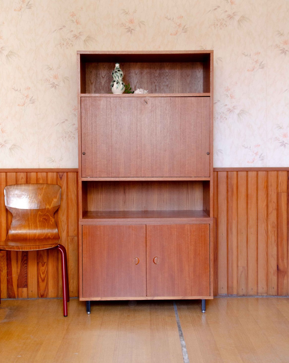 Secrétaire contemporain en teck Honoré N°212 - Bon état, DEBONGOUT