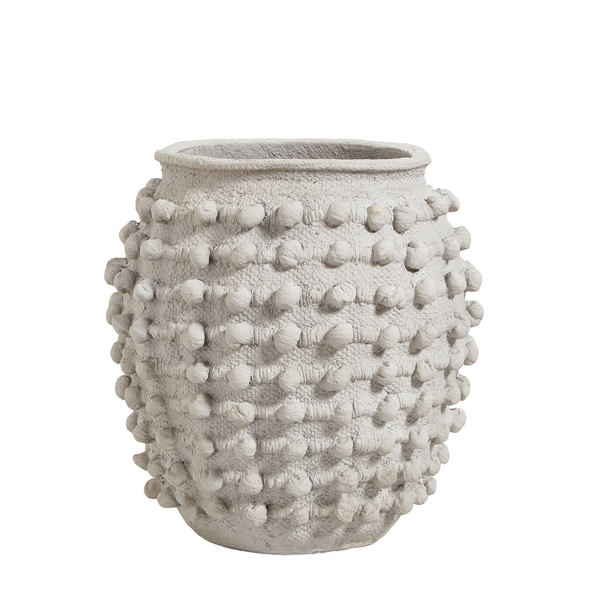 Cache-pot CLEIA ciment - Petit modèle, BLANC D’IVOIRE