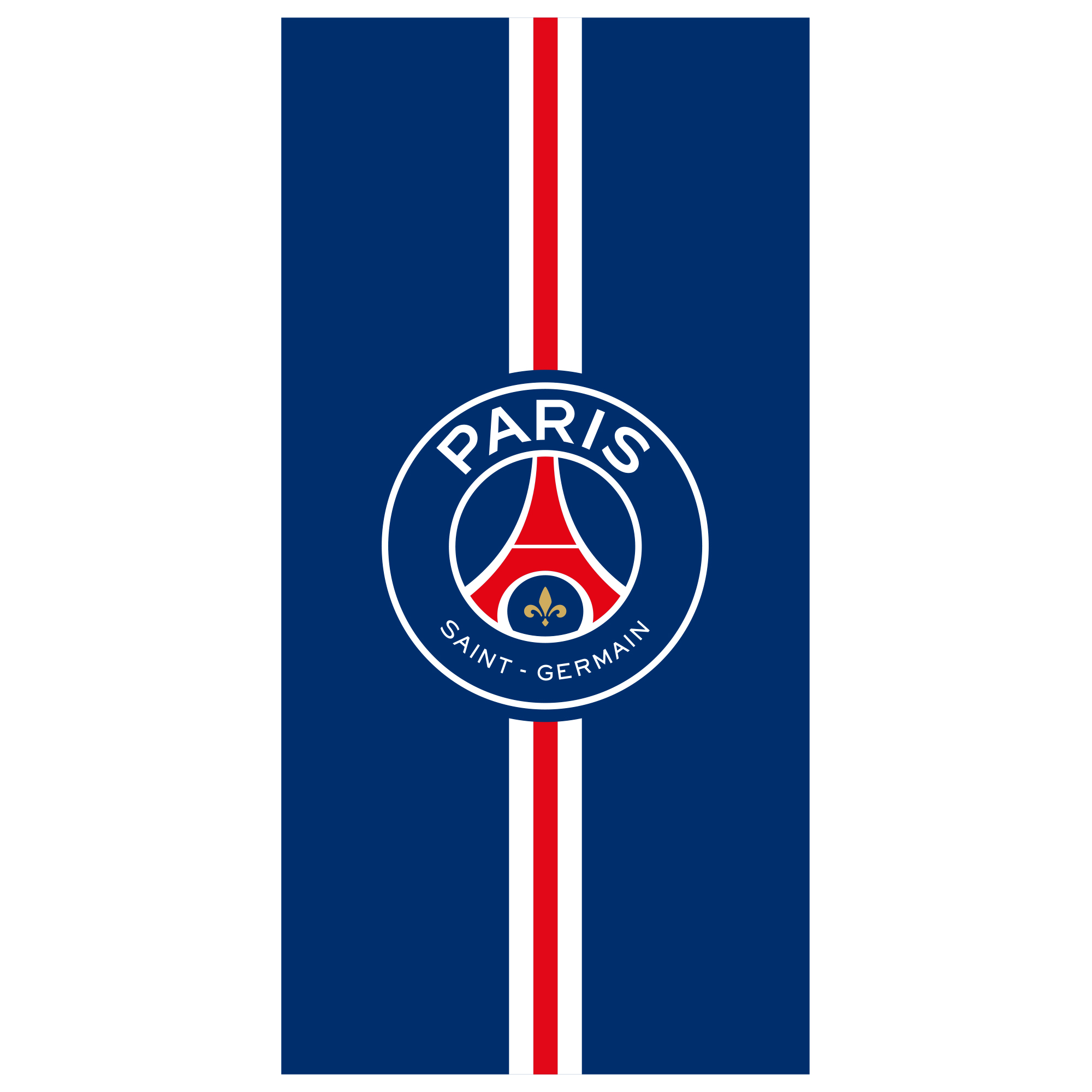 Serviette de bain et de plage imprimé 100% coton, Paris Saint Germain HECHTER, PSG