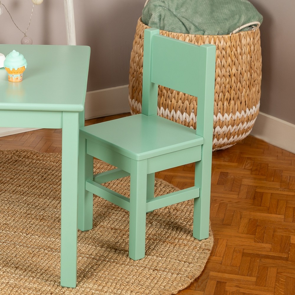 Lot de 2 chaises enfant en bois vert sauge 4-7 ans Couleur vert sauge Pioupiou Et Merveilles | La Redoute