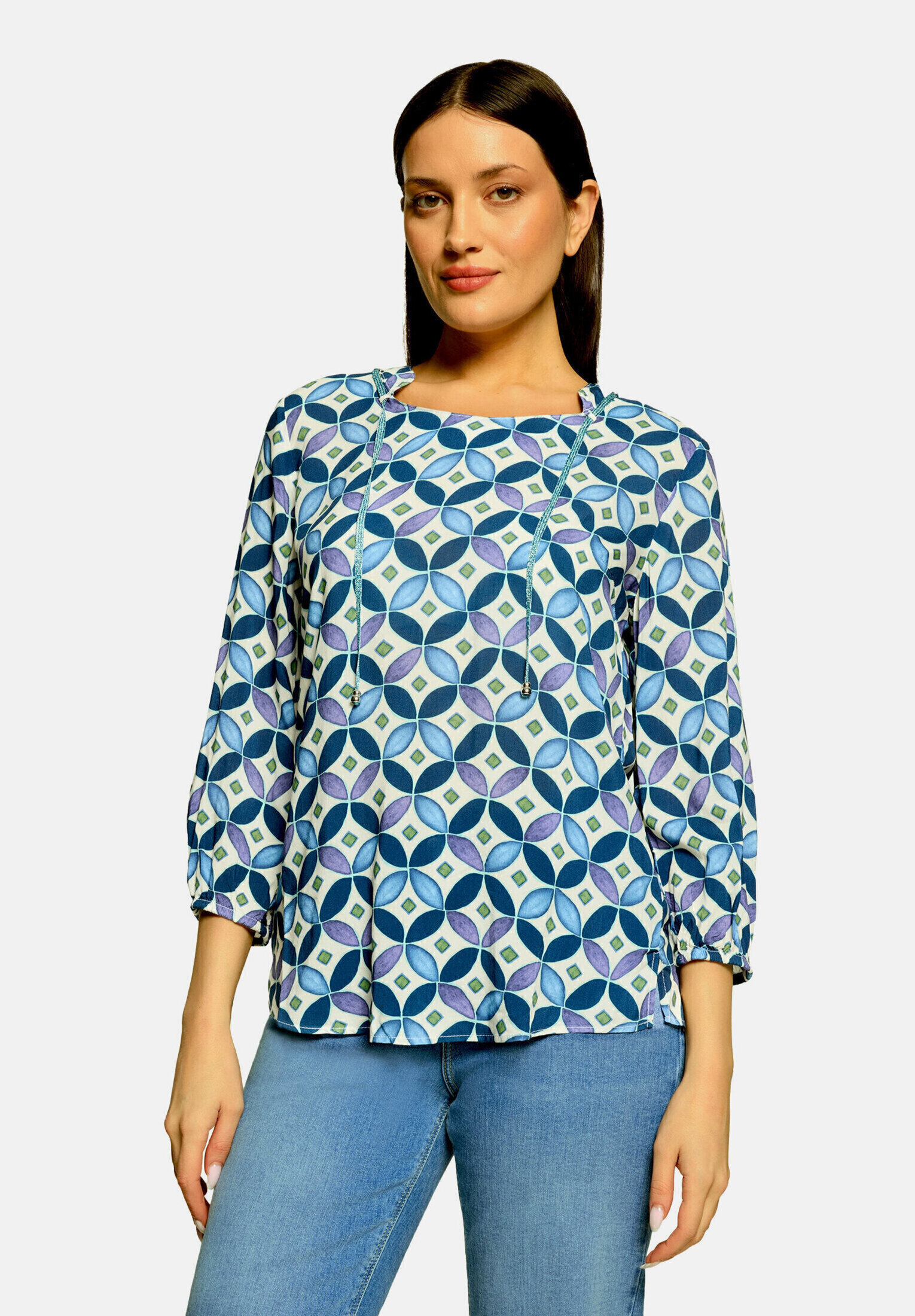 T-shirt façon blouse à laçage, CARTOON